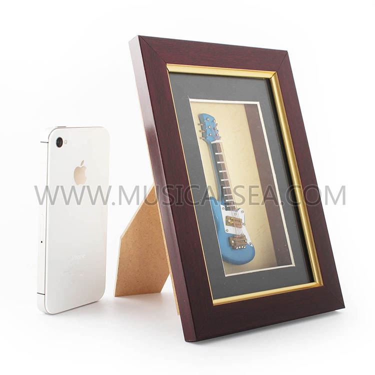 Decorative photo frame with guitar wooden pho
